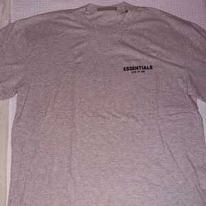 Fear of God Essentials Heather Gray Short Sleeve Tee